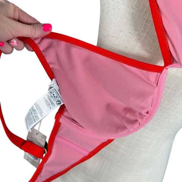 Boden Bright Red Voop Cup Underwire Supportive Bikini Top - Picture 9 of 11